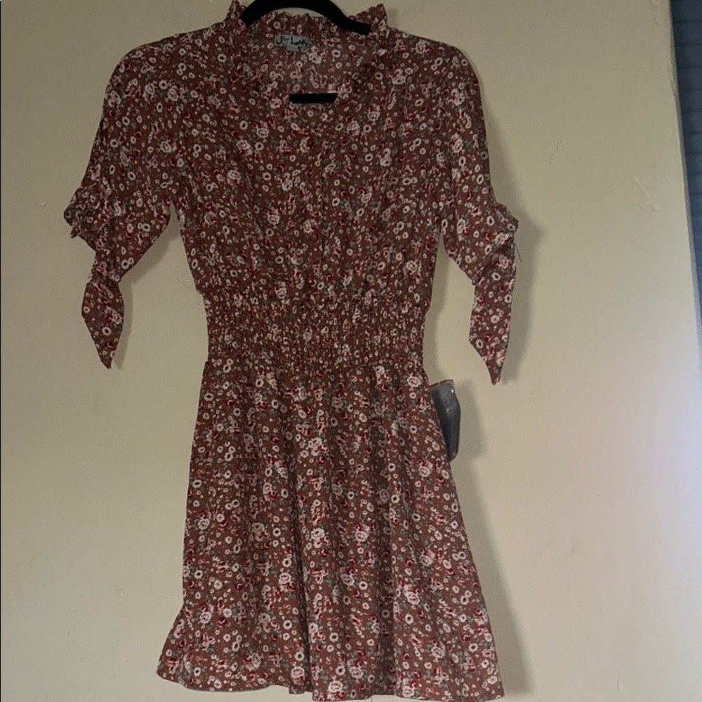 J for Justify Junior Mini Floral Dress Tunic top Sz Small